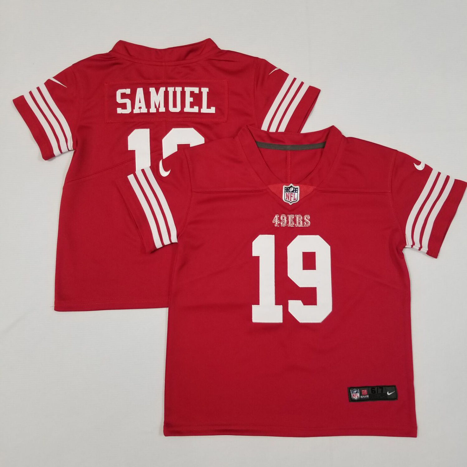 Toddler Nike 49ers #19 Deebo Samuel Red Team Color Stitched NFL Vapor Untouchable Limited Jersey